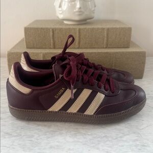 Adidas Samba OG Maroon Crystal Sand Women's 5